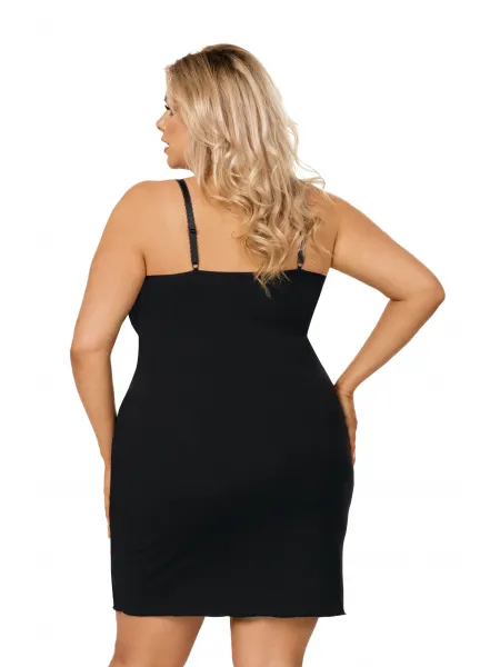 Luxusní dámská noční košilka SARAH PLUS SIZE černá