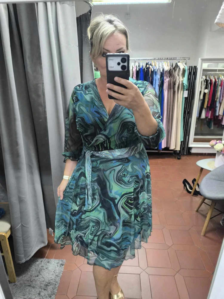 Elegantní tylové šaty LAGUNA zelené