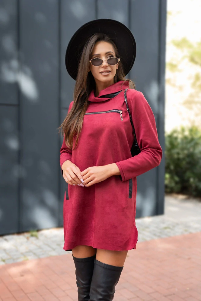 Krátké šaty MARINA vínové