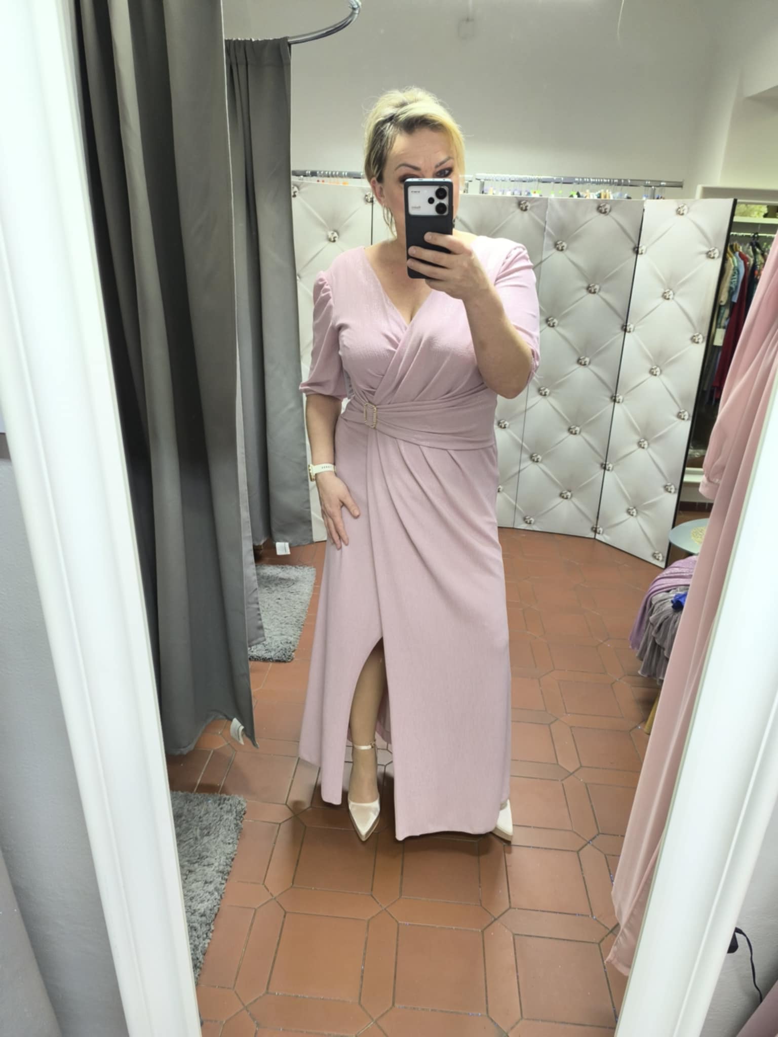 Luxusní dlouhé šaty ROMA růžové