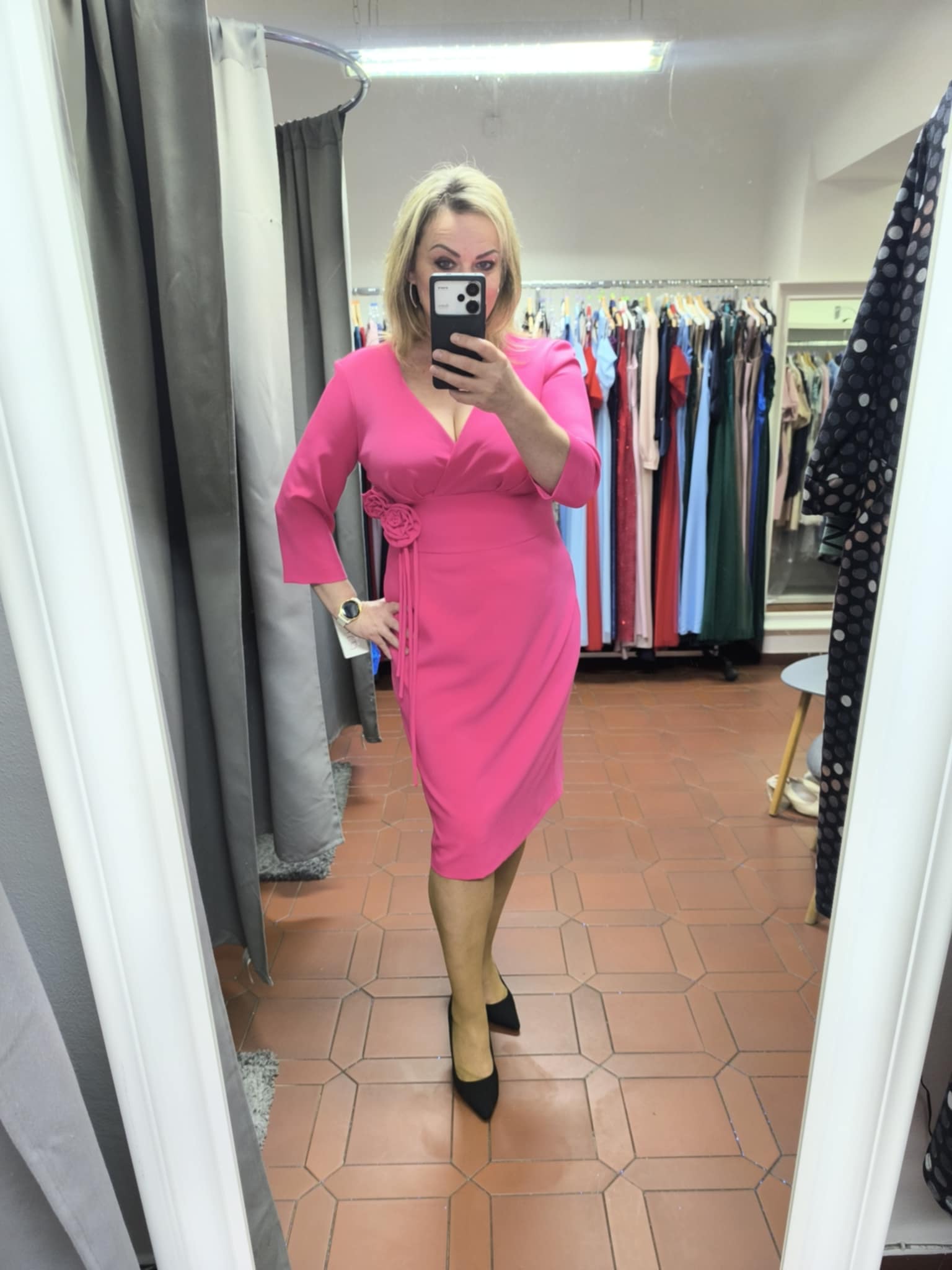 Dámské společenské šaty MARSELINI 2403 magenta