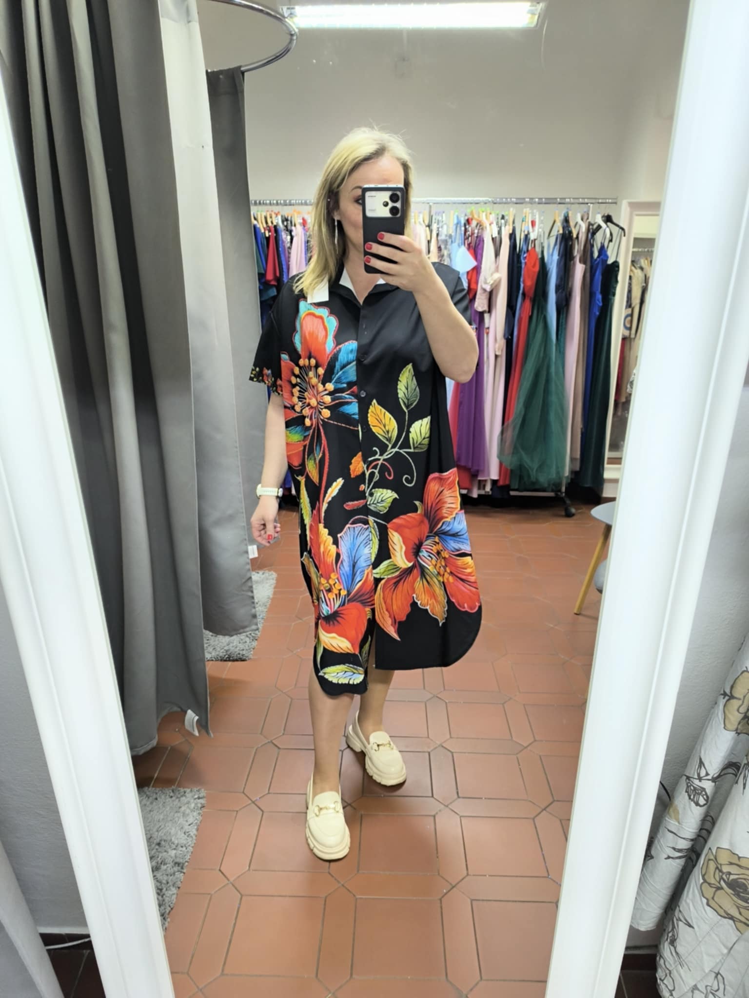 Dámské košilové šaty větší černé