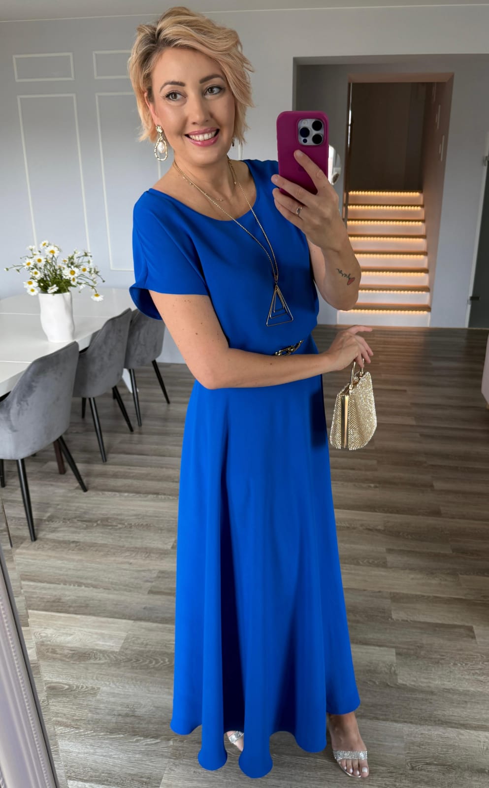 Dlouhé šaty DEBORA modré