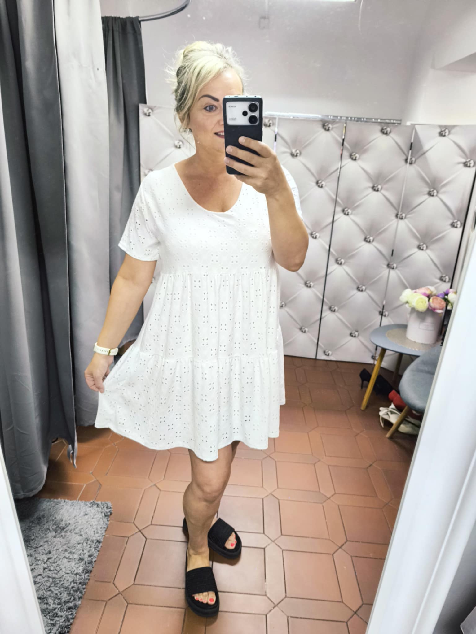 Letní větší šaty MADEIRA bílé