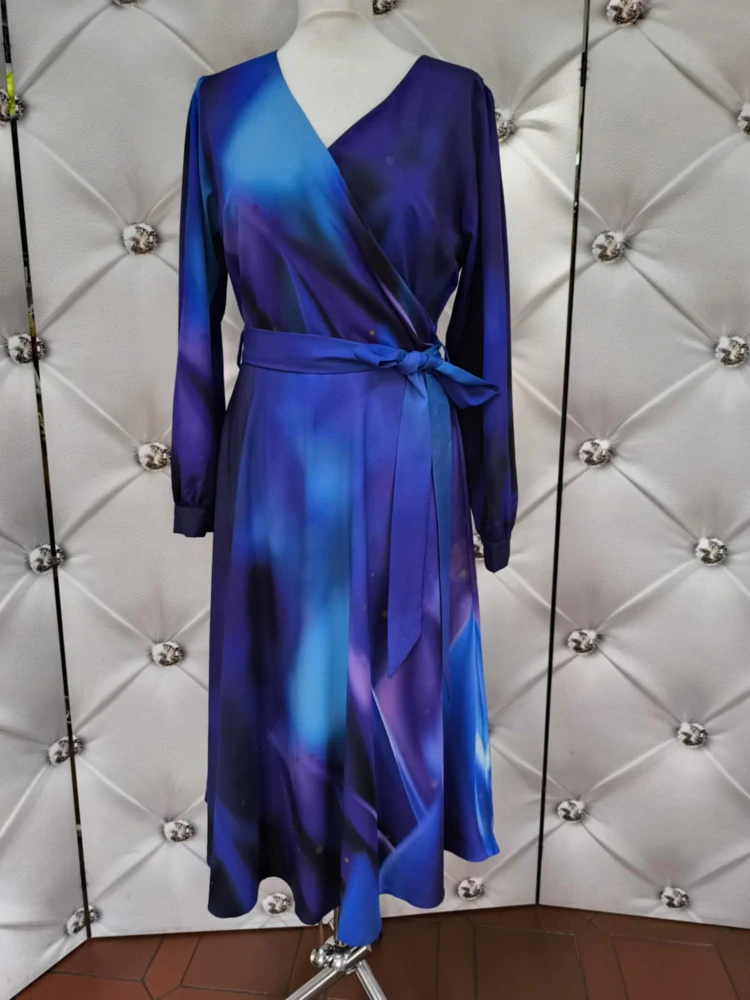 Elegantní šaty MILAGROS fialovomodré