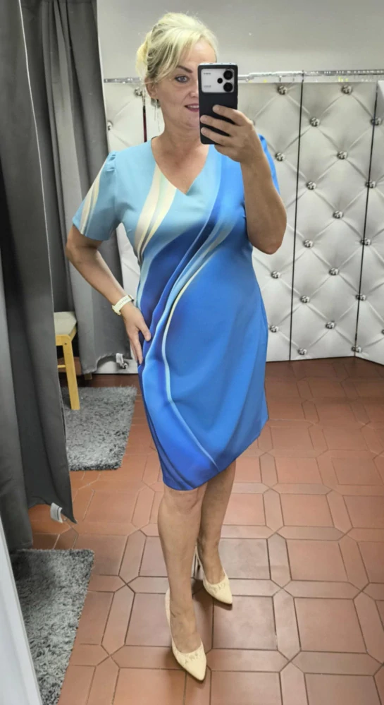 Dámské pouzdrové šaty KATE modré