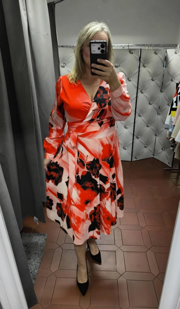 Elegantní šaty MILAGROS oranžové