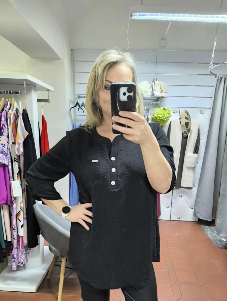 Dámská PLUS SIZE polokošile černá