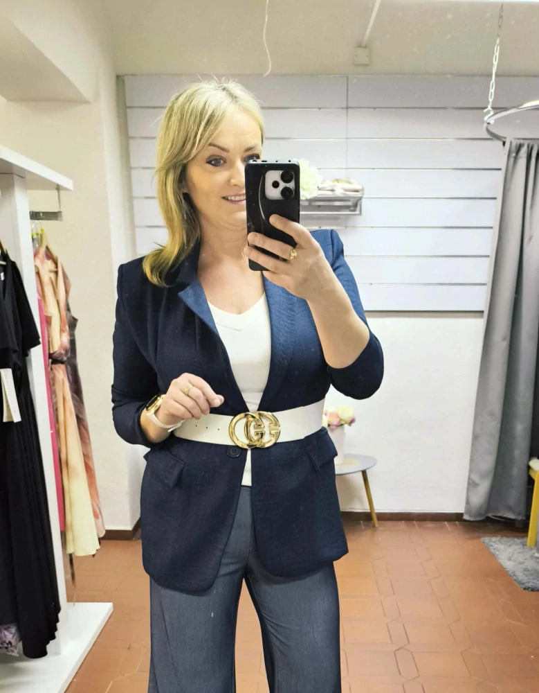 Dámské elegantní sako tmavě modré