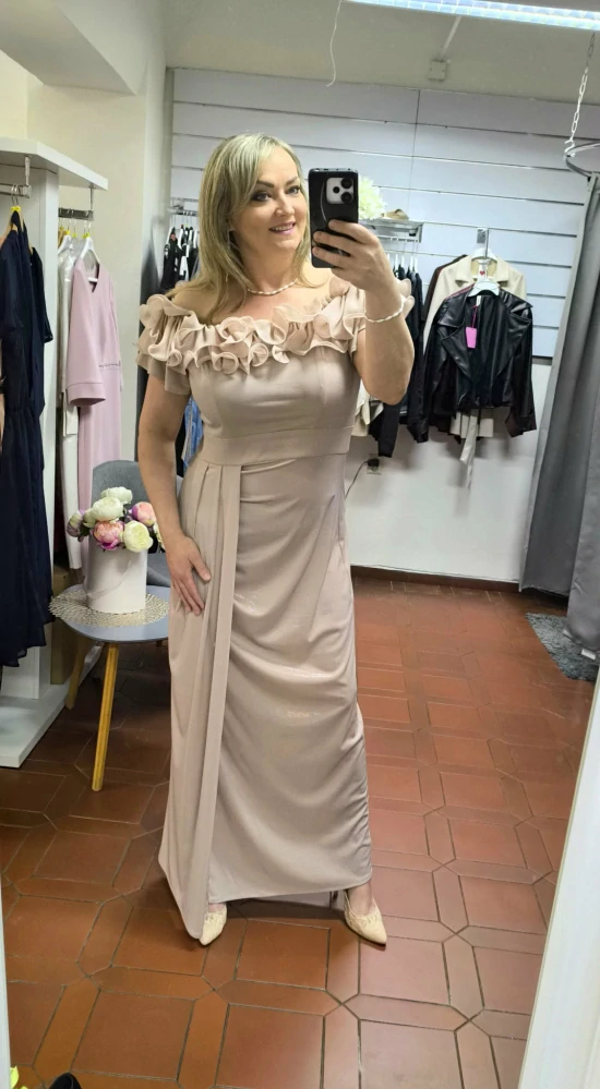 Dlouhé slavnostní šaty MARSELINI 2434 pudrové