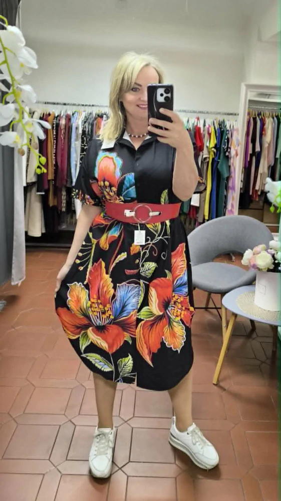 Dámské košilové šaty větší černé