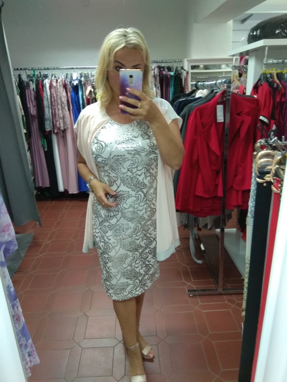 Elegantní dámské šaty Callas béžovopudrové
