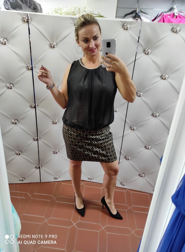 Dámské elegantní šaty ELVIRA černozlaté
