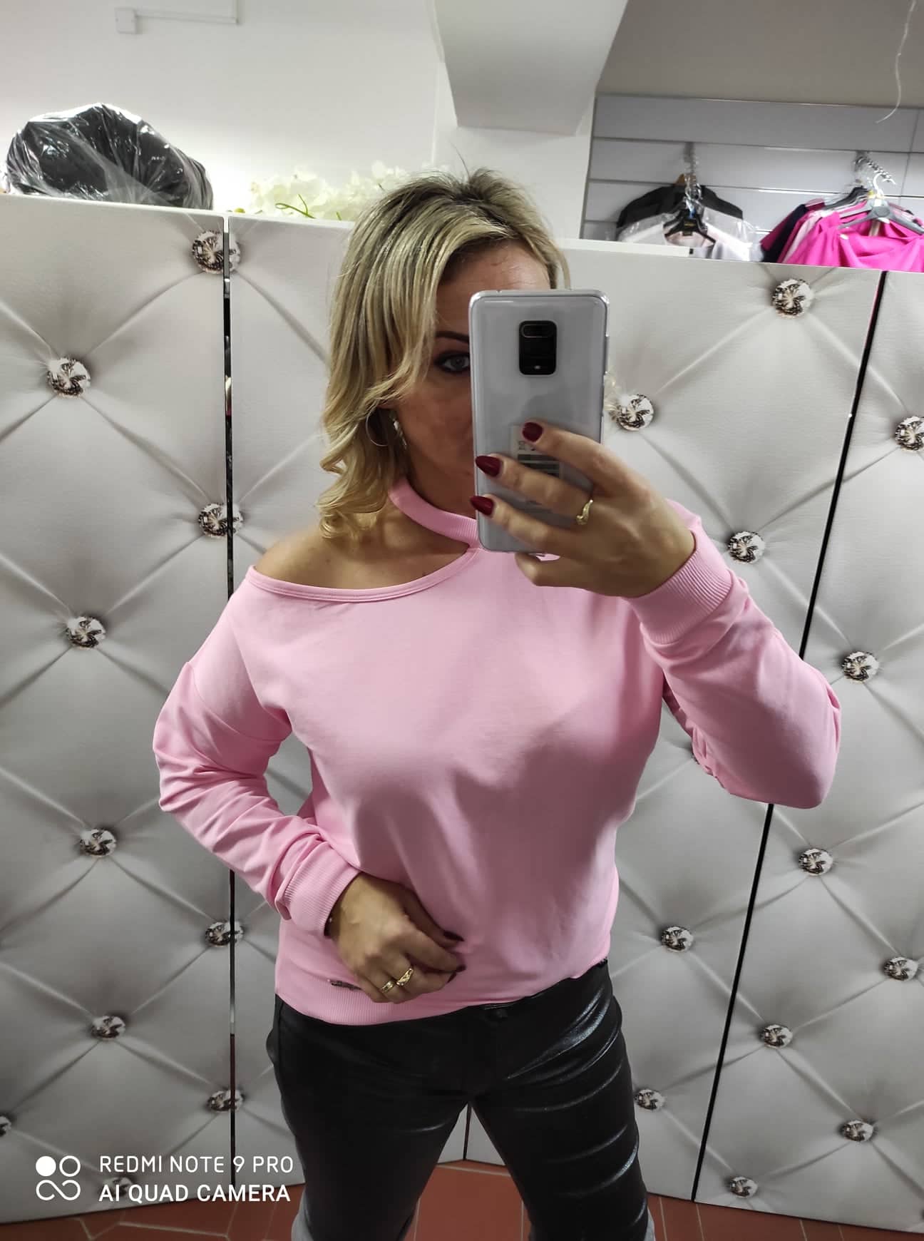 Dámské stylové oversize triko růžové