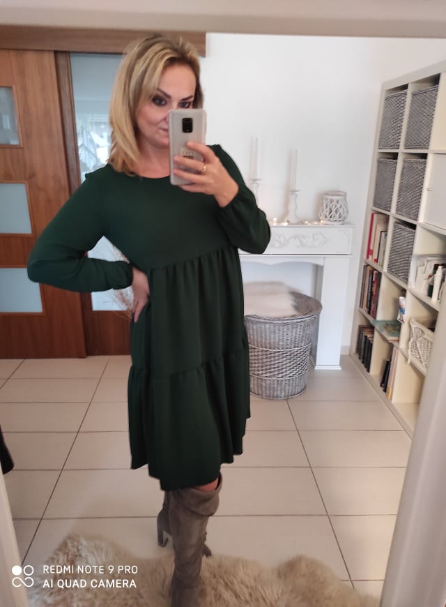 Dámské oversize šaty zelené