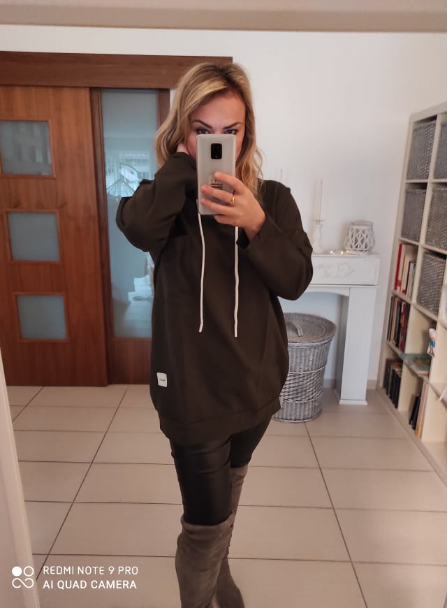 Dámská PLUS SIZE mikina khaki