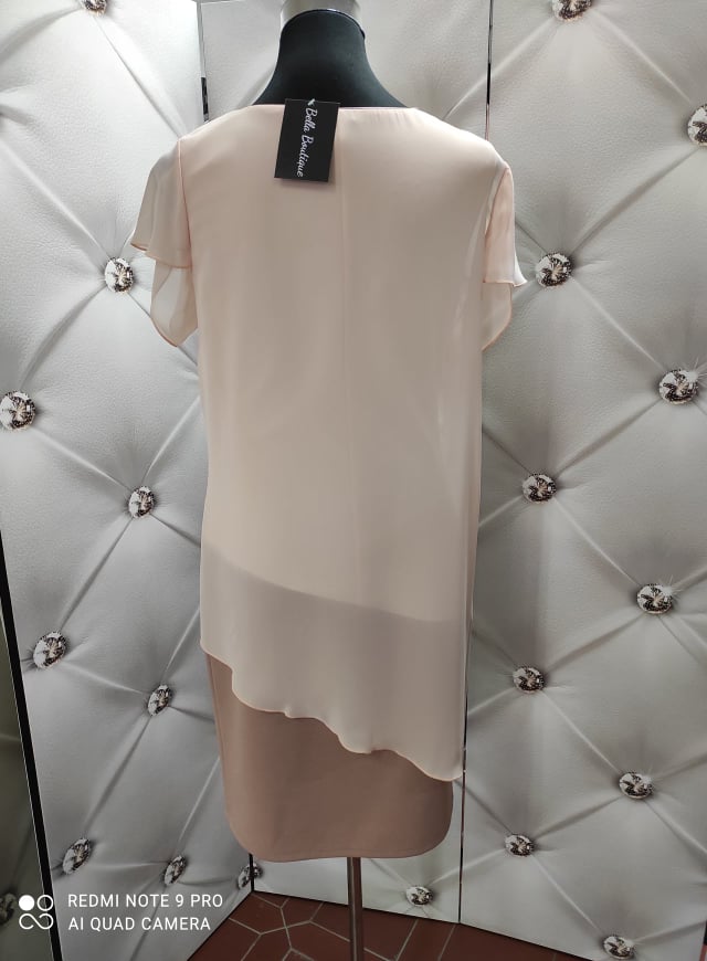 Elegantní dámské šaty GIZELA jemně meruňkové