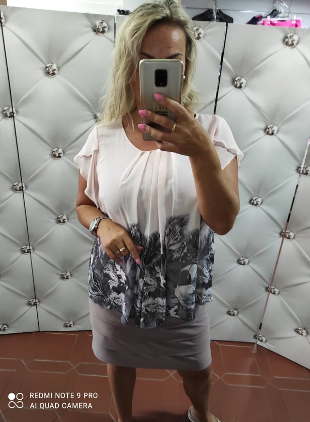 Dámské šaty LEMON pudrovošedofialové