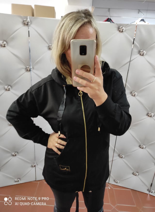 Dámská bavlněná OVERSIZE bunda černá