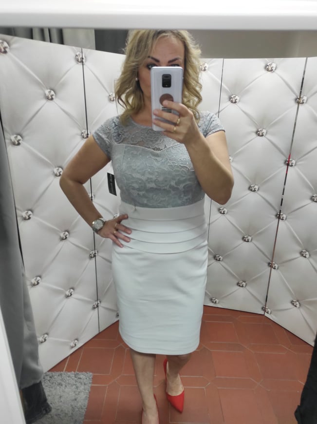 Dámské elegantní šaty Anakonda šedé