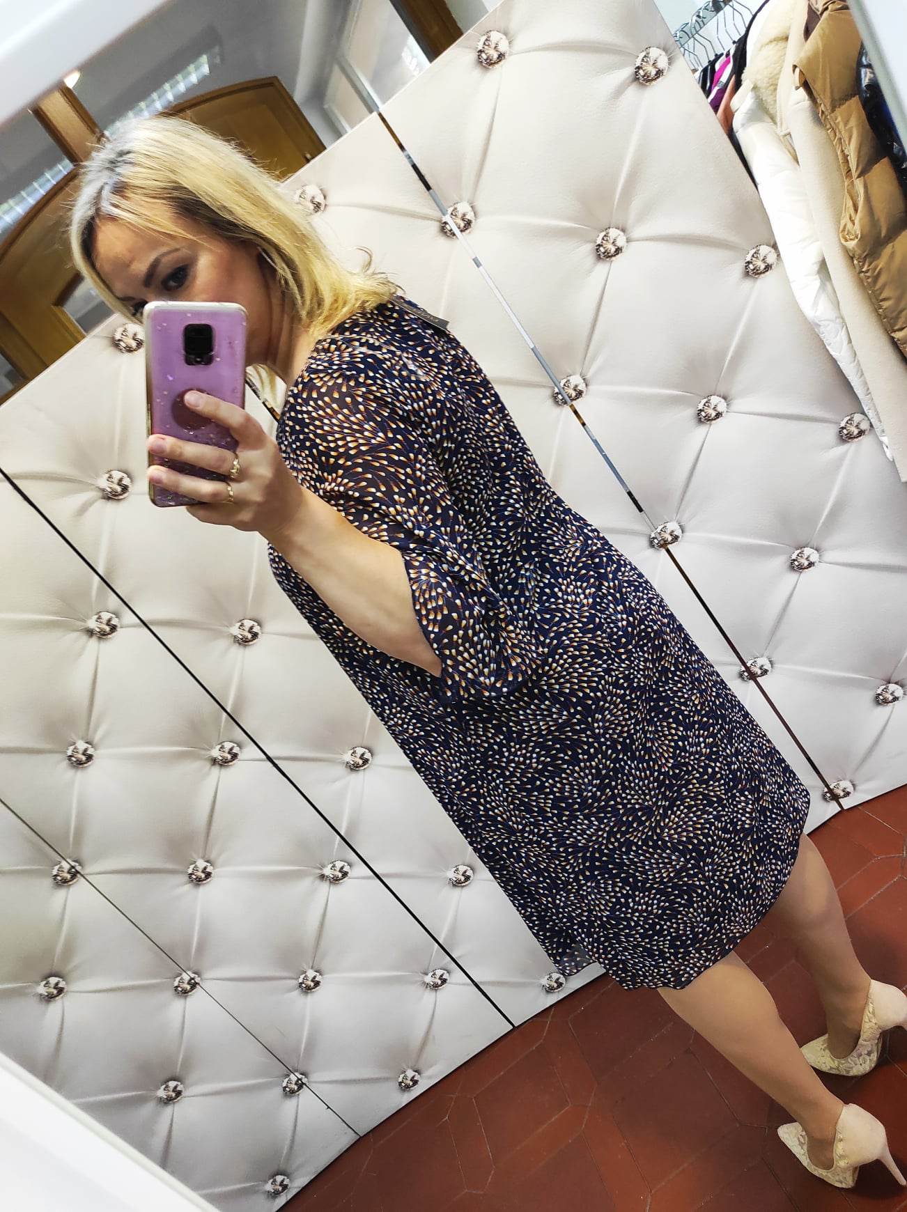 Šifonové PLUS SIZE šaty ELA vzorované