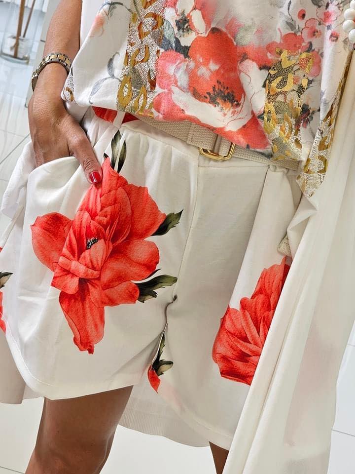 Dámské kraťasy květ černé