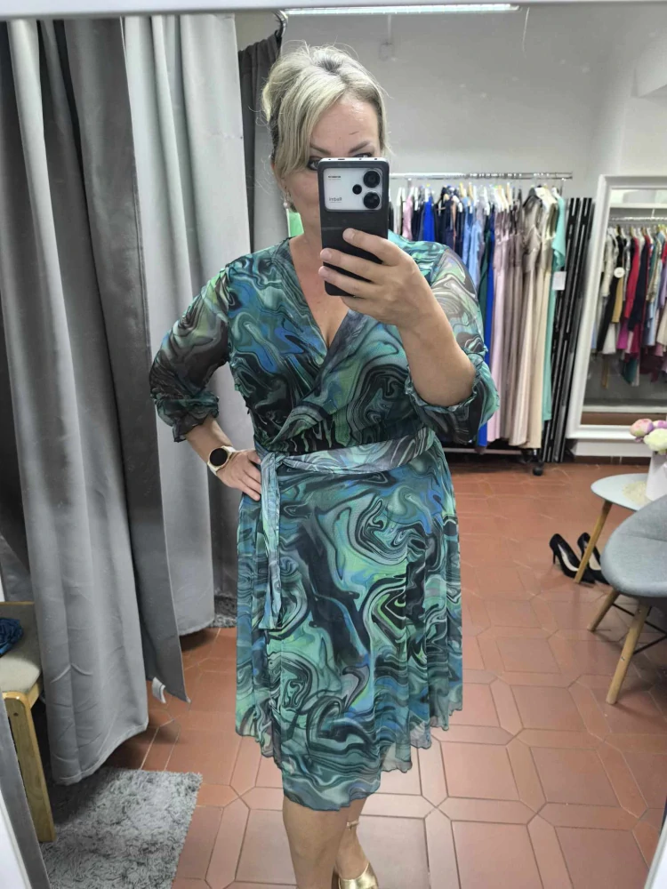 Elegantní tylové šaty LAGUNA zelené