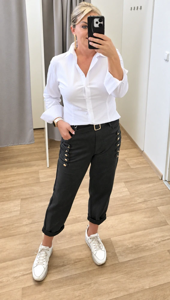 Dámská elegantní košile elastická bílá