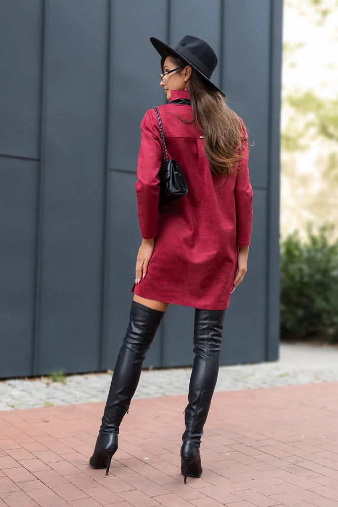 Krátké šaty MARINA vínové