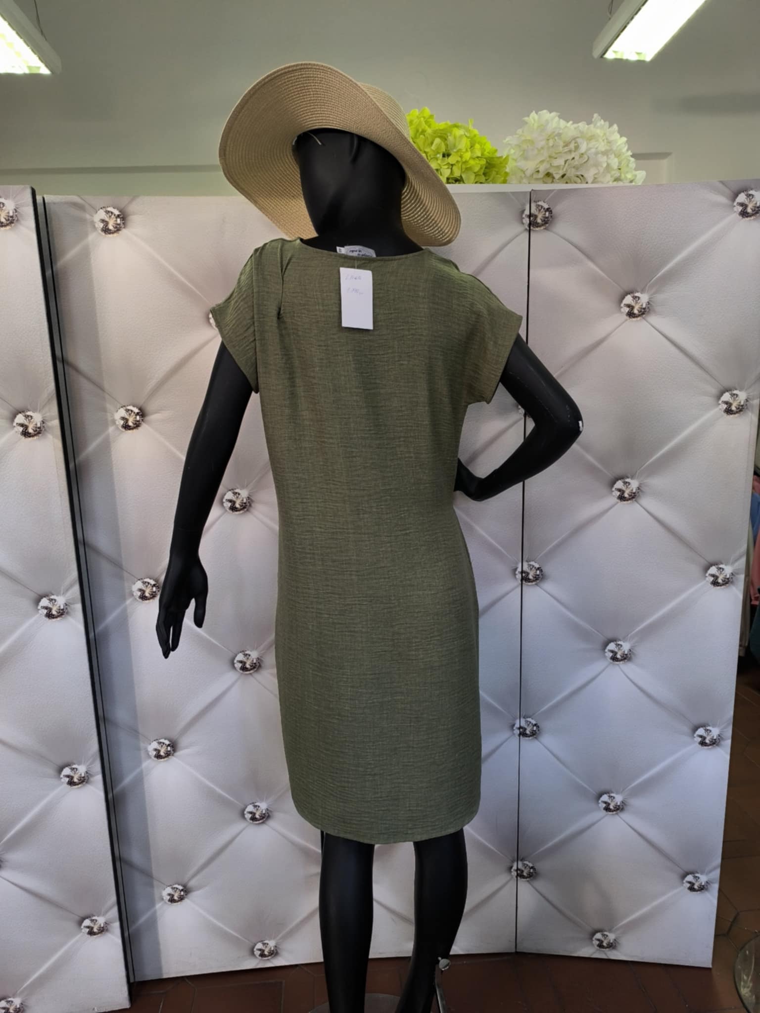 Dámské lněné šaty LANA olivové