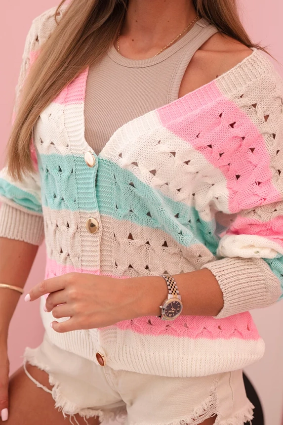 Dámský svetr s výstřihem do V barevný I