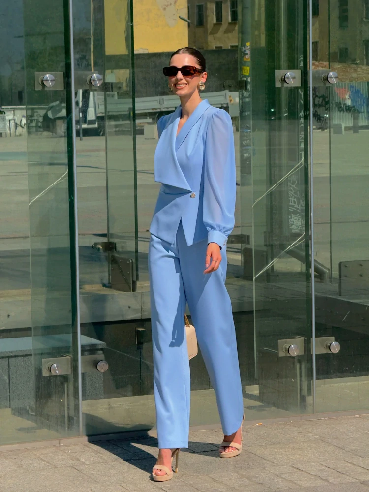 Luxusní overal MILÁN baby blue