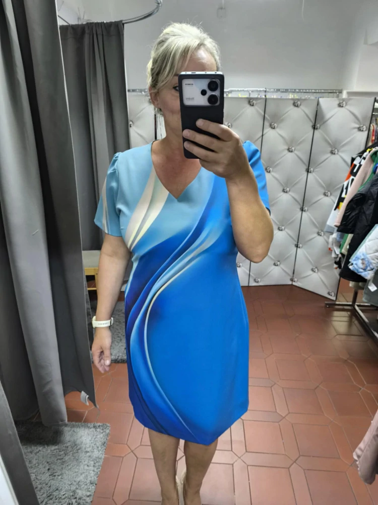 Dámské pouzdrové šaty KATE modré