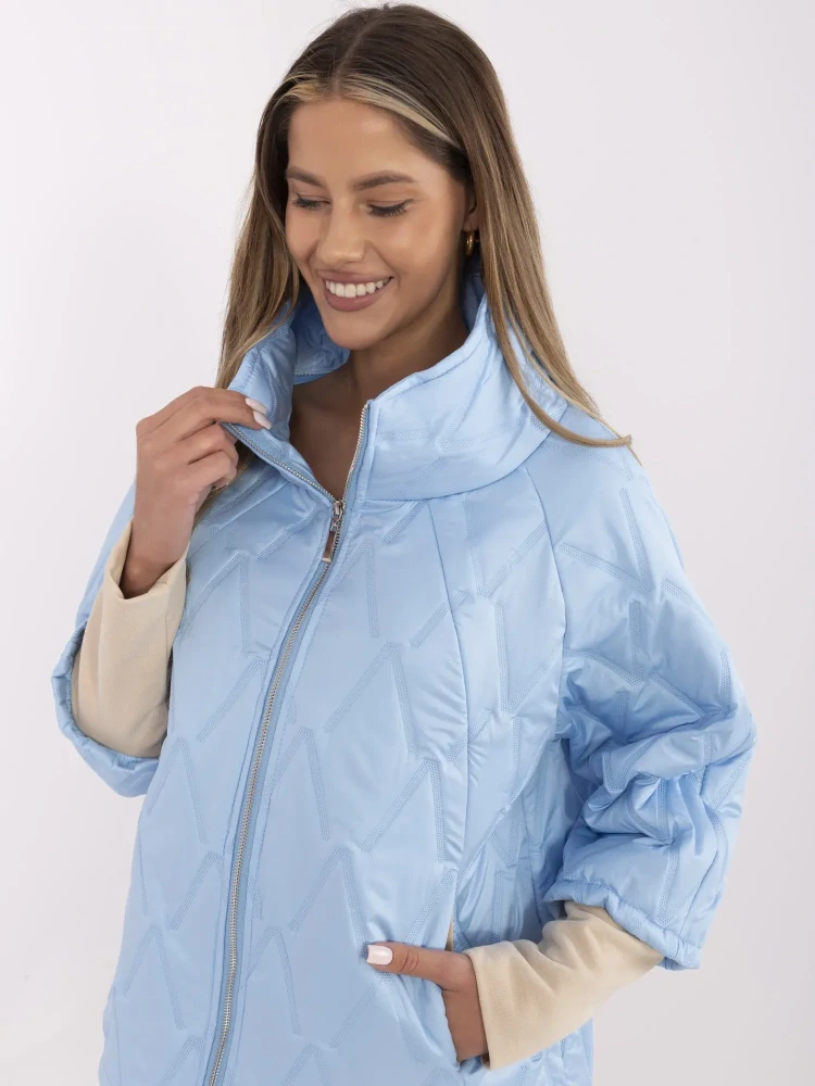 Přechodová bunda nebesky modrá