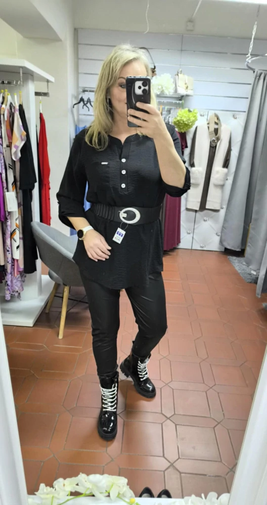 Dámská PLUS SIZE polokošile černá