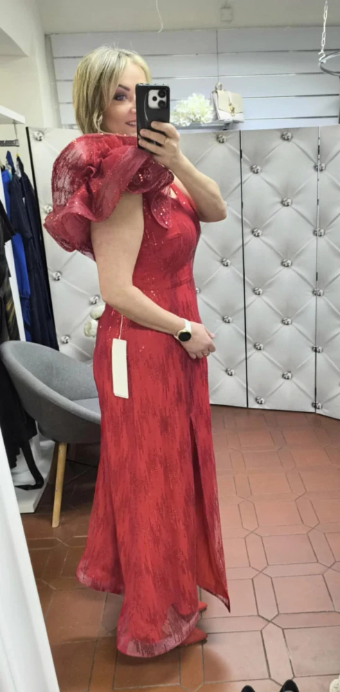 Dlouhé společenské šaty MARSELINI 2523 červené