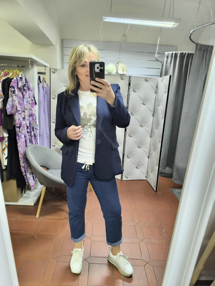 Dámské elegantní sako tmavě modré