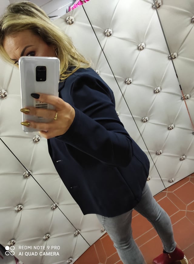 Strečové sako Fashion mam 171 tmavě modré
