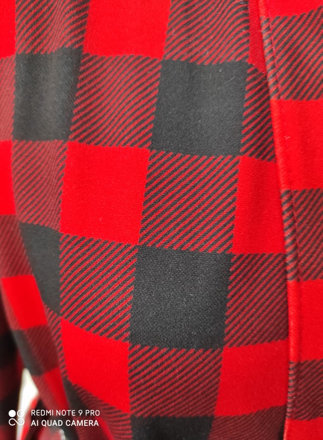 Košilové kostkované šaty černočervené