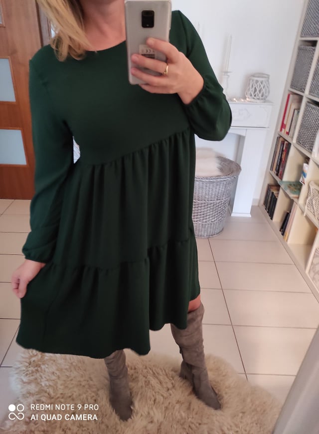 Dámské oversize šaty zelené
