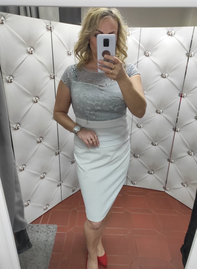 Dámské elegantní šaty Anakonda šedé