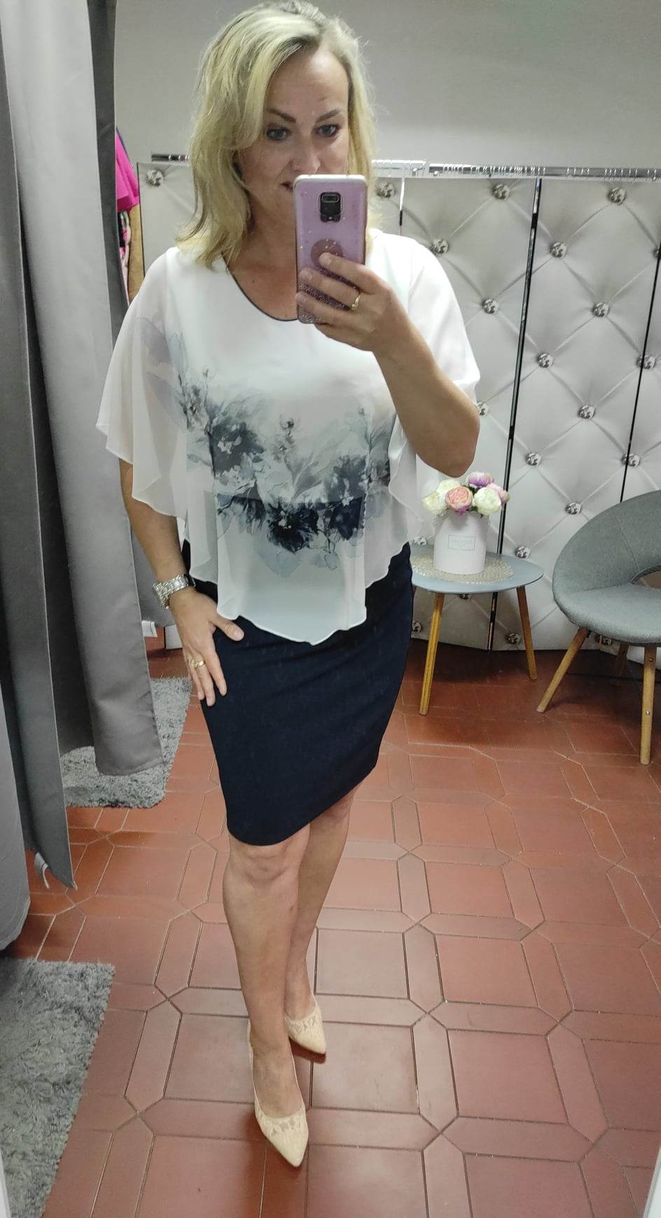 Dámské šaty CLIO modrobílé