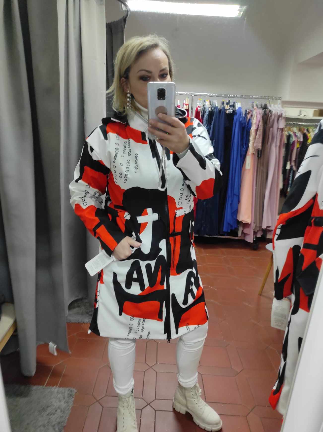Dámská nepromokavá softshellová bunda HELLO oranžová