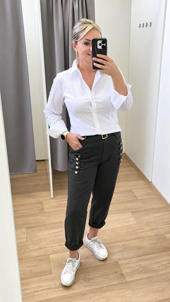Dámská elegantní košile elastická bílá