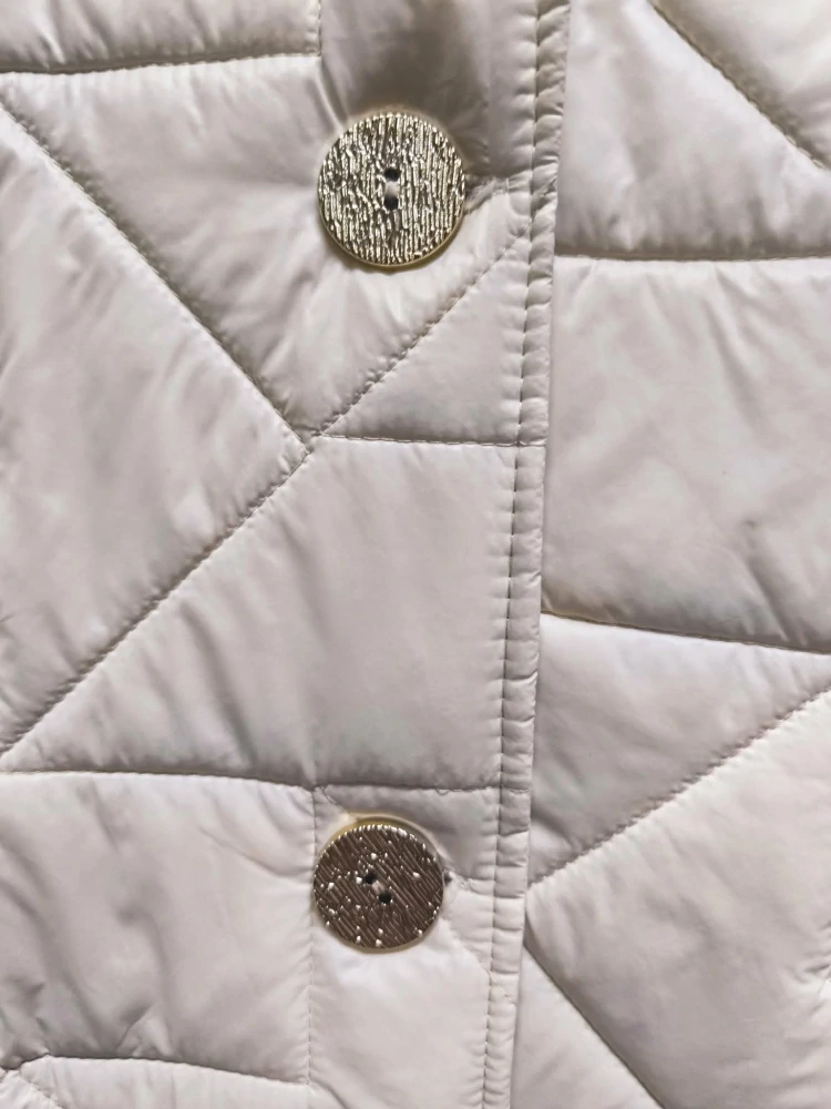 Dámská větší přechodová bunda BRIX béžová se zlatými doplňky