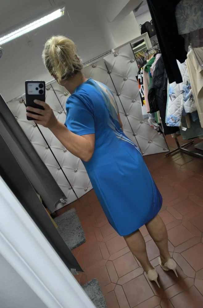 Dámské pouzdrové šaty KATE modré