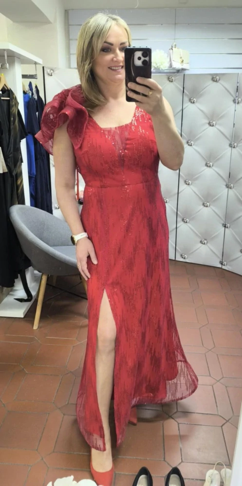 Dlouhé společenské šaty MARSELINI 2523 červené