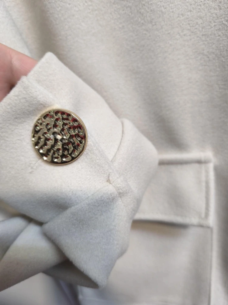 Dámský flaušový blejzr béžový