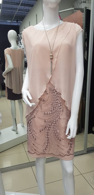Elegantní pouzdrové šaty Anita starorůžové