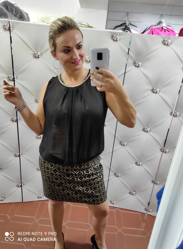 Dámské elegantní šaty ELVIRA černozlaté